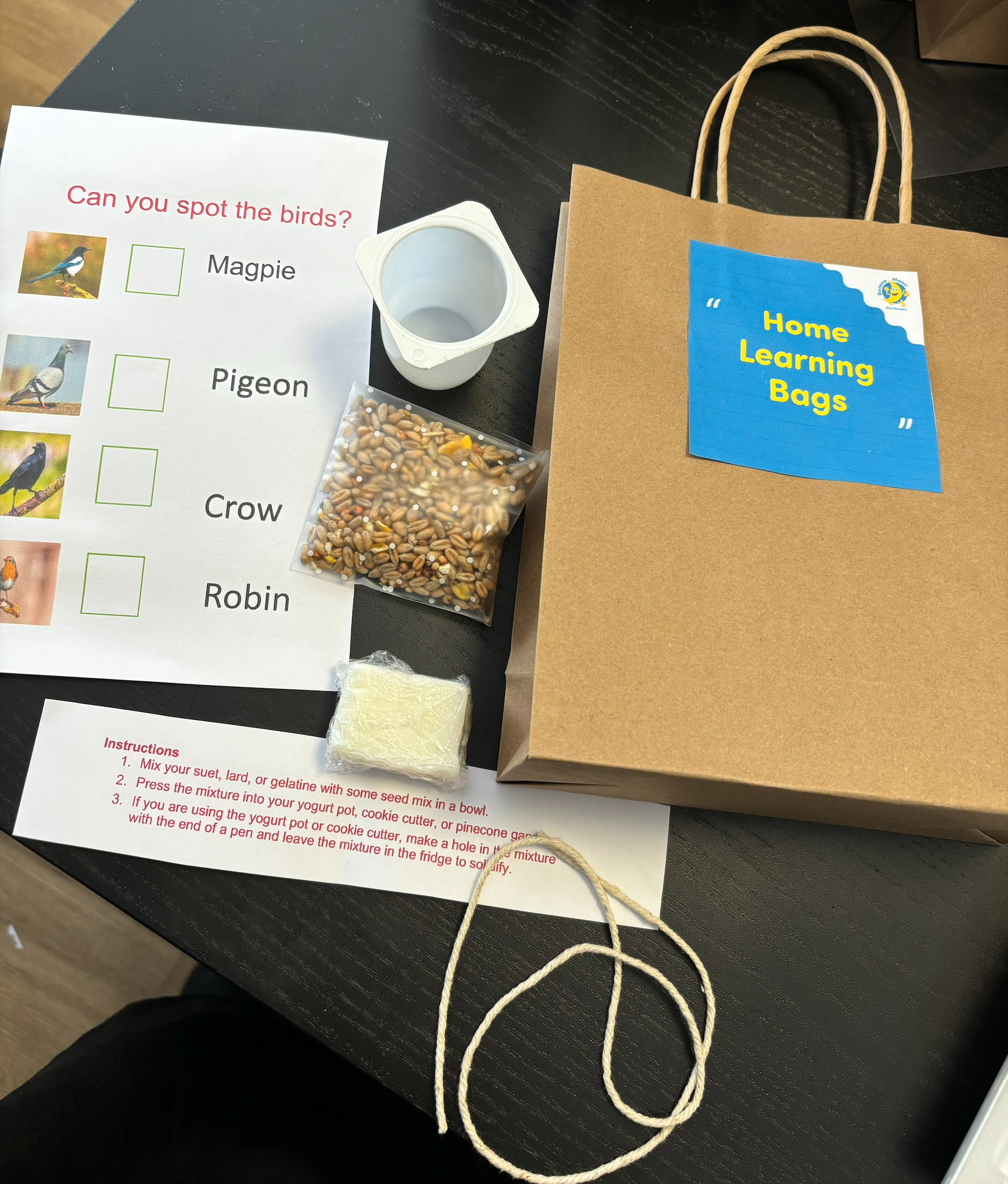 home learning bags